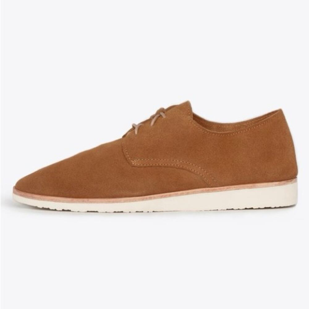 Nisolo Sedona Lightweight Derby Tan Suede Shoes Women’s 11 NIB Sold Out - Picture 2 of 10